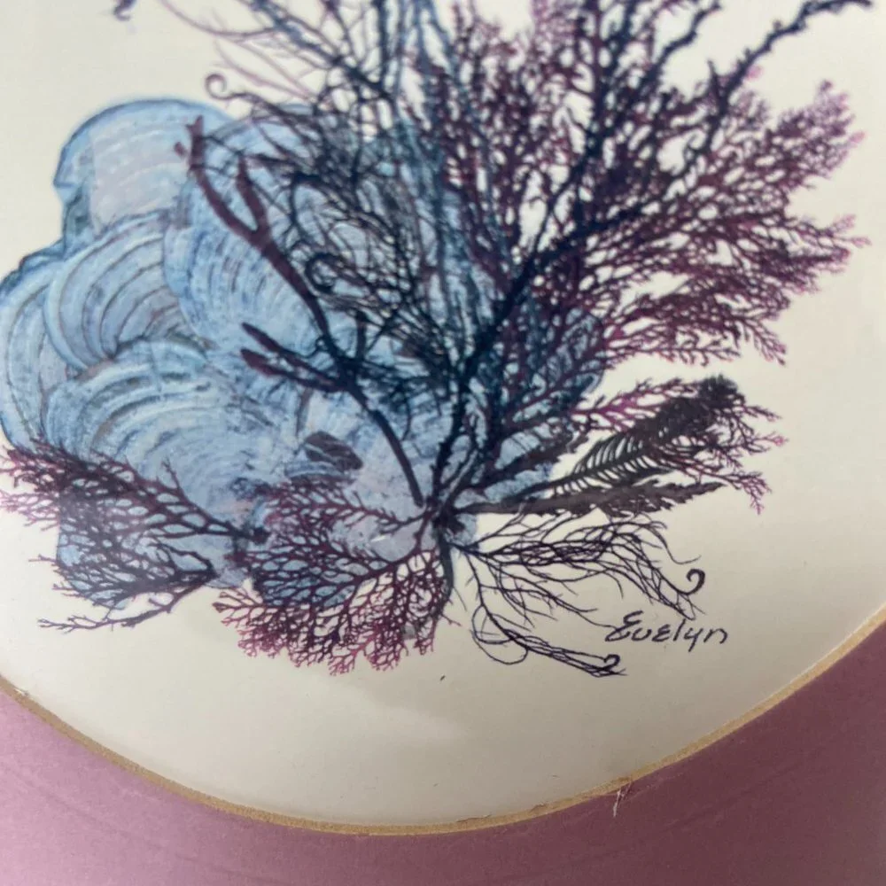 Original Litbograph Handcrafted Seaweed  Hawaiian Reefs